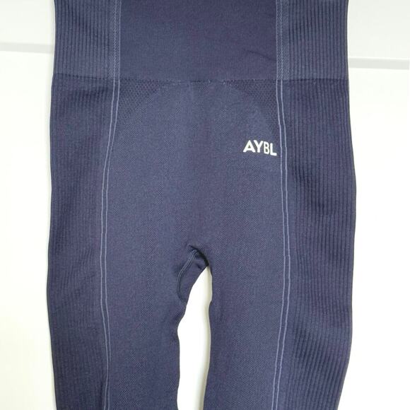 NWT AYBL Reflex Seamless Leggings Womens Size XS Royal Blue Ribbed Compression - Picture 4 of 7
